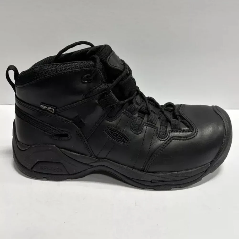 Keen Utility Men’s Detroit XT Mid Waterproof Boots Black, Size 8.5 D